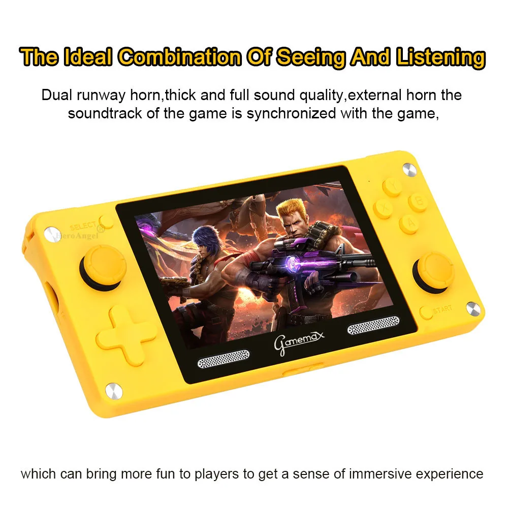 2021 A380 Retro Portable Mini Handheld joystick Console 32GB 4.0 Inch HD IPS Screen Kids Video Game Player Built-in 3600+ Games