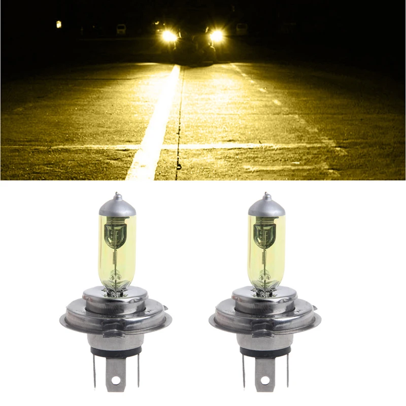 1 пара автомобильный головной светильник H4 Лампа H/L балки Автомобильная галогенная лампа 90/100 Вт противотуманный светильник DC 12 В