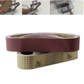 

P80 - P1200 533*26mm Wood Soft Metal Grinding Polishing Sanding Belts Abrasive Sanding Screen Band Flat interface 10 Pieces