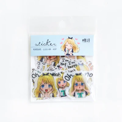 40 шт./упаковка милые наклейки для девочек s Скрапбукинг kawaii аниме стикер для ноутбука Дети Дневник ручная книга блокнот pegatina - Цвет: 21