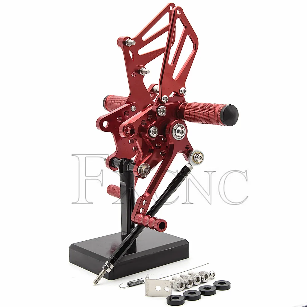 For SUZUKI GSXR750 GSXR600 SV650/SV650S SV1000/S GSXR1000 Aluminum Motorcycle Footrest Footpeg pedal Foot peg Rearset Rear Set - Цвет: Red