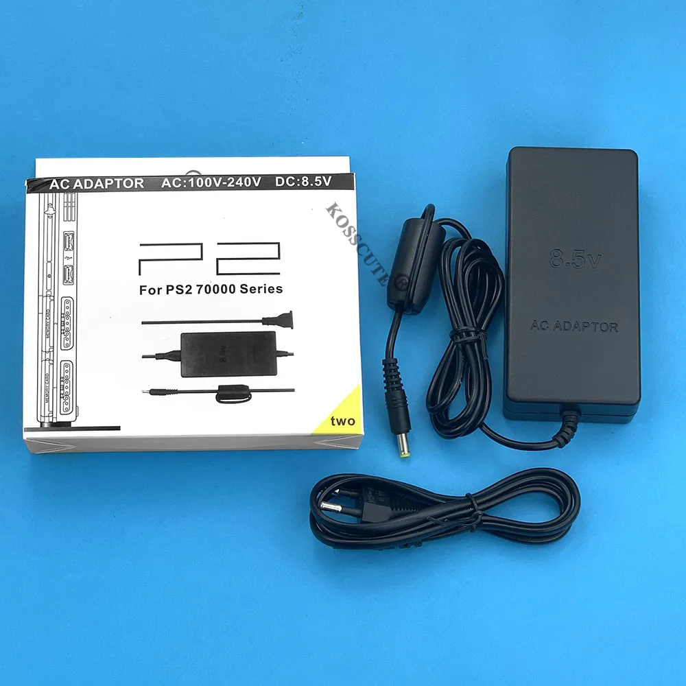 EU Plug AC 100~240V Adapter Power Supply Charger Cord DC 85V 56A Adaptor for Sony PS2 Playstation Slim 70000 Series