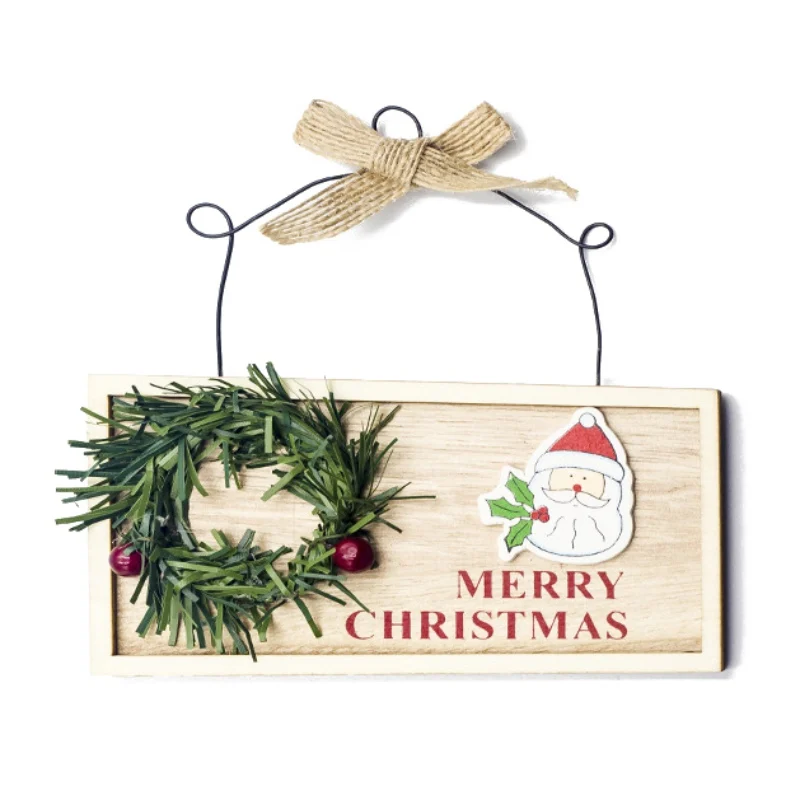 Christmas Pendant Decorations Xmas Wooden Signs Hanging Ornaments Holiday Decor