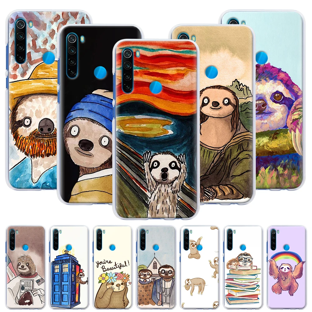 

Sloth and famous painting Phone Case for Redmi Note 6 7 8 Pro 8T Redmi K30 K20 Pro 6 6A 7 7A 8 8A Hard Back Case Capa