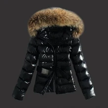 Новинка, высококачественное Брендовое Женское зимнее пуховое пальто, женская куртка с меховым капюшоном, модные женские короткие длинные пуховые парки