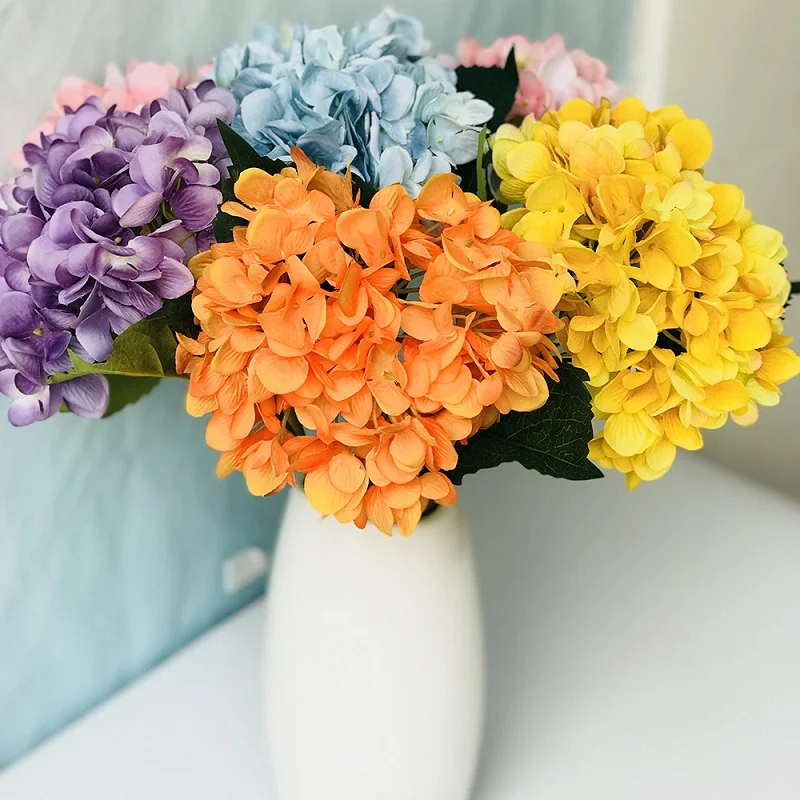 Artificial flowers Silk hydrangea Bride bouquet wedding home new Year decoration accessories for vase flower arrangement | Дом и сад