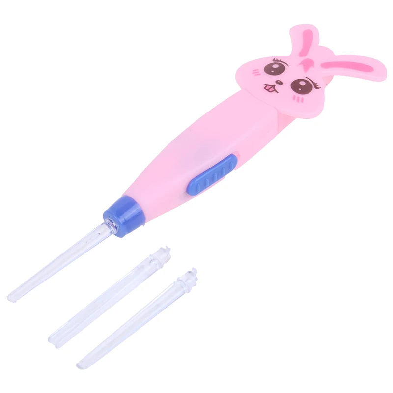 Cartoon Animal Decoration convenient see ear hole clear Portable LED Flashlight Ear Wax Remove EarPick Cleaner Health Care Tool - Цвет: as picture