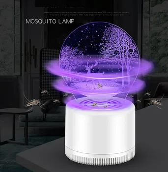 

2020 New LED 3D Optically Electric Fly Bug Mosquito Insect Trap Pest USB Control Lamp #NT326