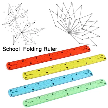 

1PC Fashion 30cm PVC Transparent Ruler Curlable Durable Student Drawing Stationery Ruler Office Measurement Supplies