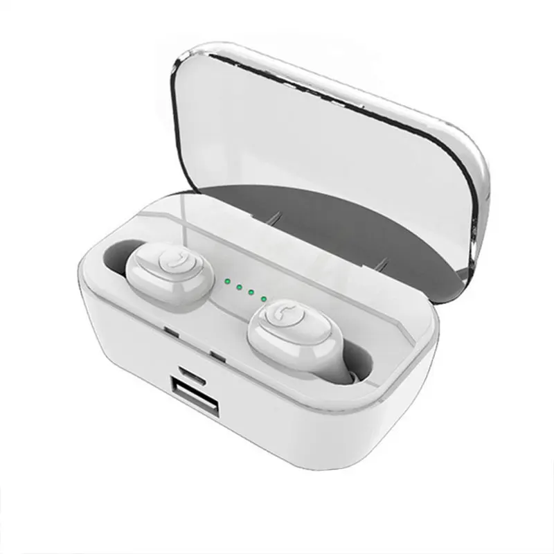 White G6S TWS 5,0 Bluetooth 8D стерео наушники беспроводные наушники IPX7 водонепроницаемые наушники 3500 мАч светодиодный умный внешний аккумулятор - Цвет: White