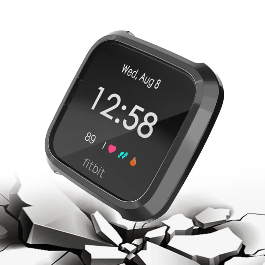 Защитный чехол для часов Fitbit Versa Lite с силиконовым покрытием резиновый чехол с защитой от падения термополиуретановый тонкий защитный чехол