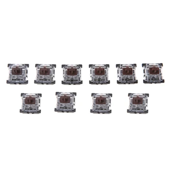 

10Pcs 3 Pin KeyCaps Brown Mechanical Keyboard Switch for Cherry MX Keyboard L4MA