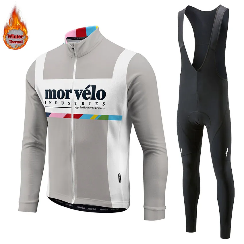 Профессиональная команда Morvelo зимние Термальность флисовая одежда с длинным рукавом мужские веломайки MTB велосипед Велосипедная форма для верховой езды оборудования Для мужчин t - Цвет: 6