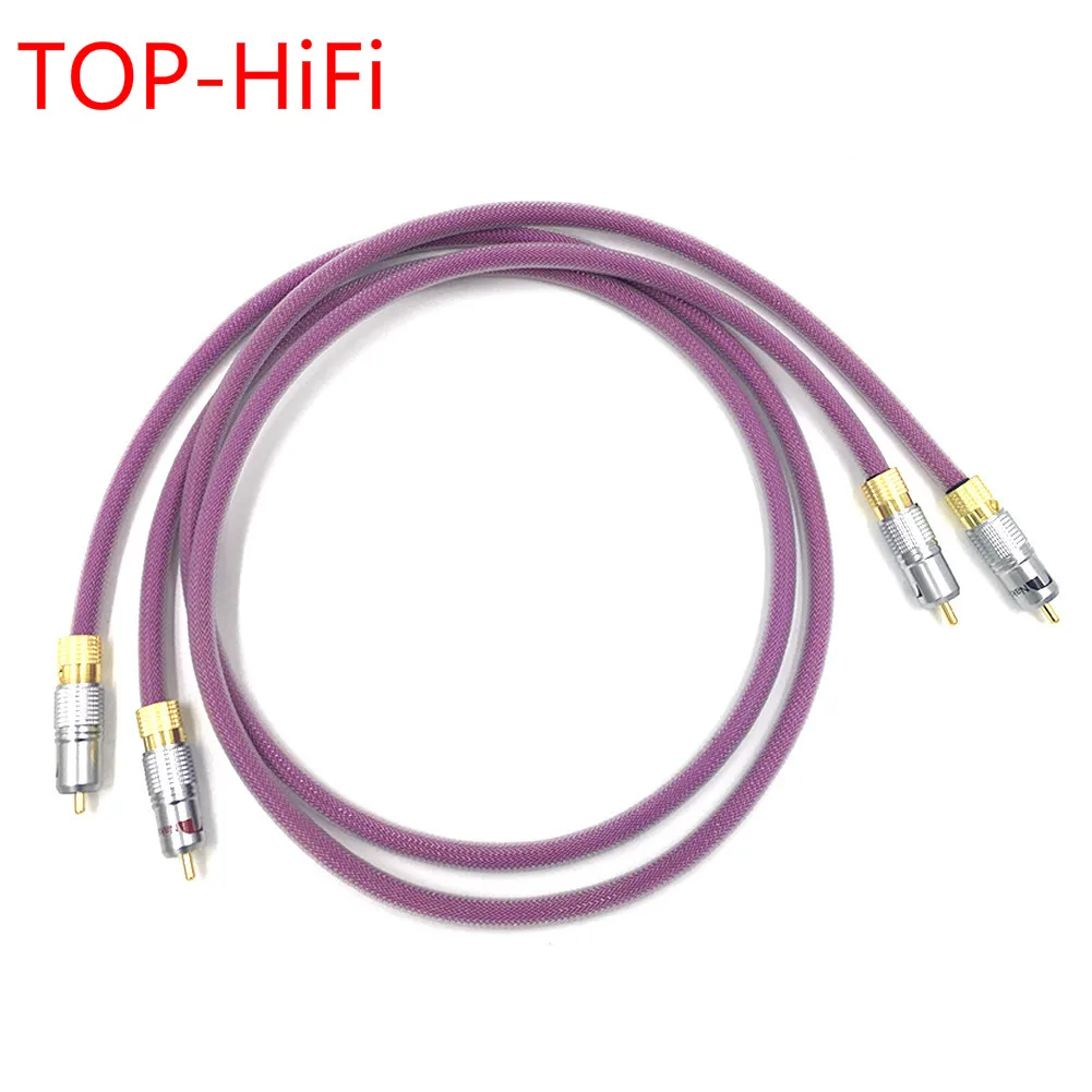 

Позолоченный кабель 2RCA TOP-HiFi, высококлассный 6N OFHC аудиокабель, двойная сигнальная линия RCA, кабель Rca для XLO HTP1