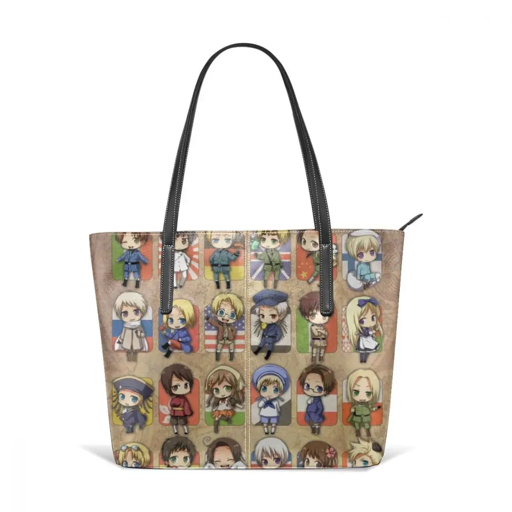 Hetalia сумка Канада Hetalia сумки с верхней ручкой дорожная Высококачественная кожаная сумка женская трендовая модель широкие женские сумки