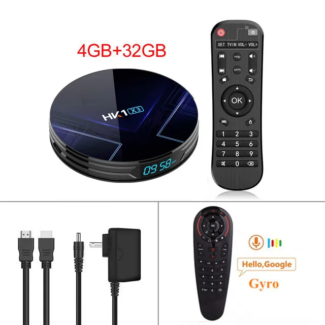 Android 9,0 HK1 X3 1000M Smart tv Box Amlogic S905X3 8K 4GB 128GB 64GB 32GB 2,4G& 5G Wifi 4K медиаплеер IP tv Box PK H96 MAX - Цвет: 4GB32GB G30 Voice