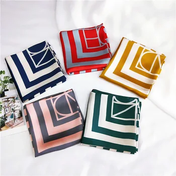 

70X70CM Multicolor Square Silk Scarf Showls for Women Foulard Girl' Neck Scarfs Ladies Scarves Hair Scarf Kerchief