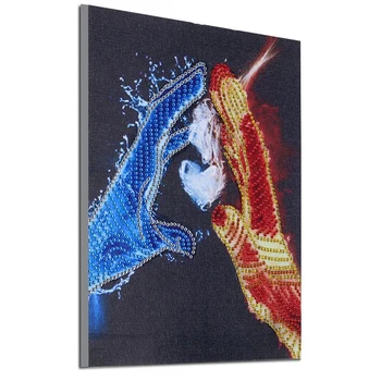 

WSFS Hot Water Fire Hands 5D Special Shaped Diamond Painting Diy Part Drill Diamond Embroidery 5D Rhinestone Cross Stitch Crysta