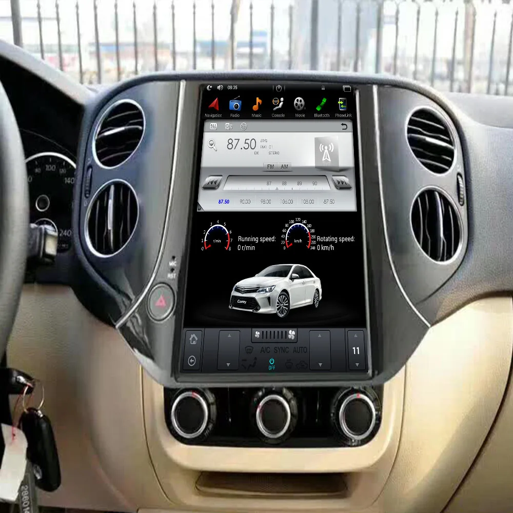 2 Din автомобильный радиоприемник Tesla Стиль 64G Android 9 0 автомобиля gps навигация dvd