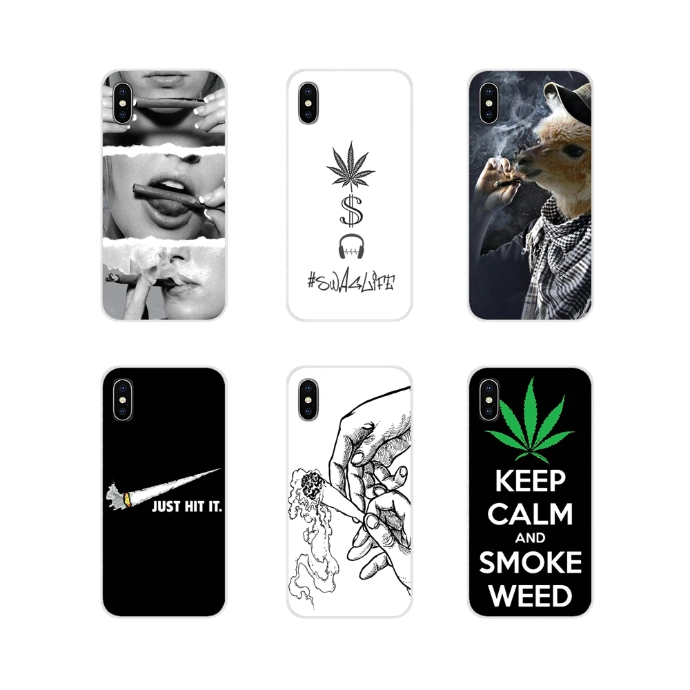 Weed Cigarette Smoking Dominant For Apple iPhone X XR XS 11Pro MAX 4S 5S 5C SE 6S 7 8 Plus ipod touch 5 6 Mobile Phone Skin Case | Мобильные