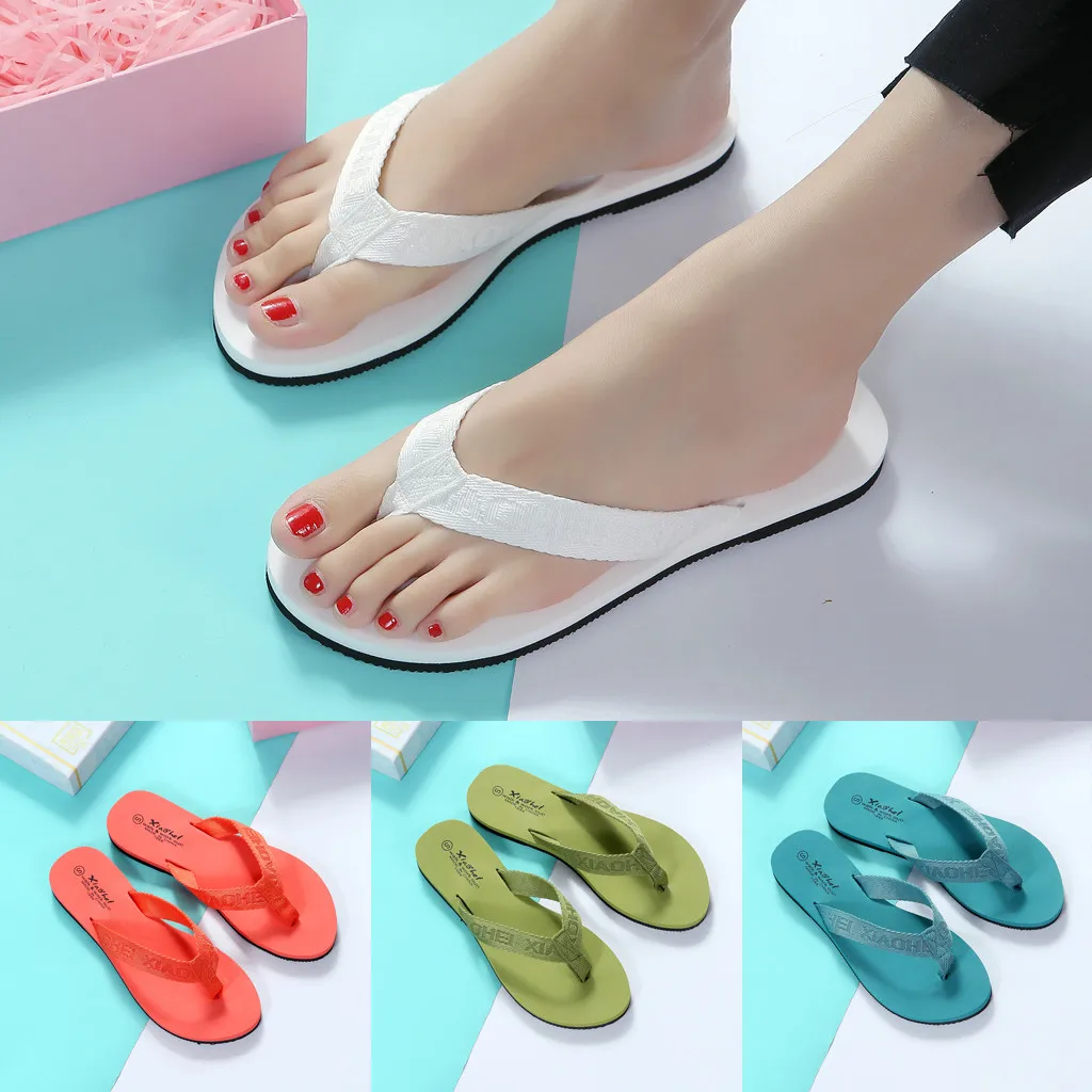 Женская обувь; домашние тапочки; zapatos de mujer; летние женские сандалии; нескользящие Вьетнамки; повседневные пляжные шлепанцы на плоской подошве