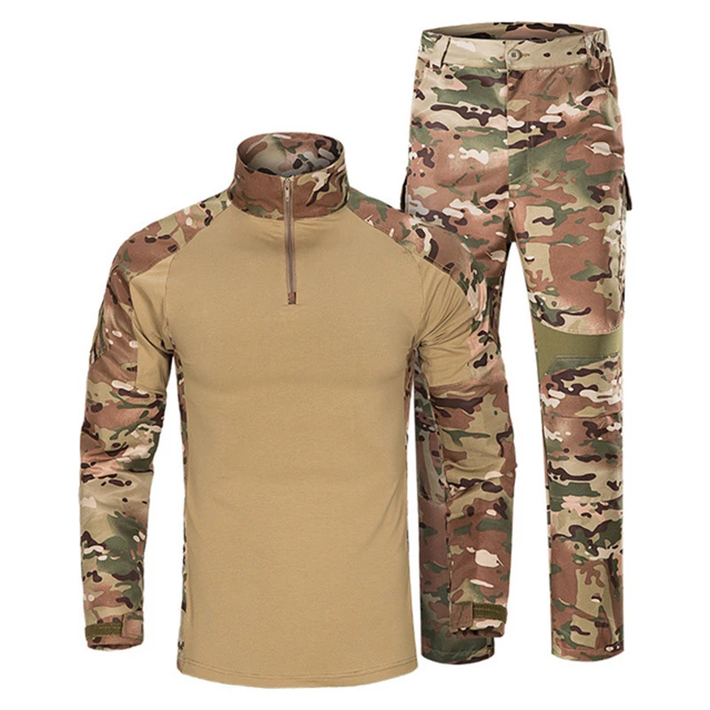 S. ARCHON Камуфляж Военная униформа набор для мужчин с длинным рукавом Мультикам Тактический солдат армейская Униформа камуфляж боевой бой одежда костюм