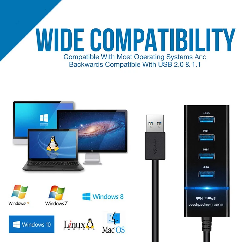 Mini USB Hub 3 0 Multi USB Splitter 3 0 5Gbps Super Speed 4 Port Ultra 5