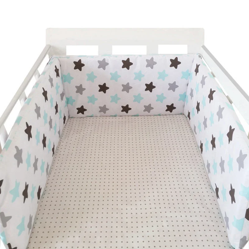 1PCS Baby Crib Cotton Bumpers In the Crib For Newborn Cotton Linen Cot Bumper Baby Bed Protector Gr