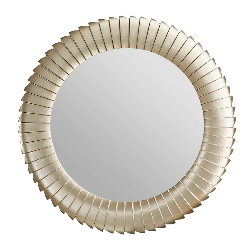 Скандинавское зеркало для макияжа круглое зеркало для ванной комнаты зеркальное домашнее украшение американское простое Настенное подвесное зеркало