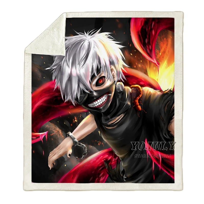 YOJULY одежда с надписью «Tokyo Ghoul Harajuku Пижама для детей и взрослых, Объёмный рисунок(3D-принт) одеяло диван Стёганое одеяло Дорожный Чехол постельного белья в стиле «хип-хоп» с рисунком из аниме фирменный магазин-аутлет K35