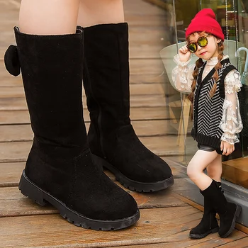 

Knee High Bow Children Girl Winter Shoes Snow Boots Kid Waterproof Shoe Girls Fashion Long Boots 3 4 5 6 7 8 9 10 11 12 Year Old