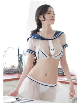 

Sexy Sailor Lingerie Cosplay Babydoll Sleepwear Set Sailor Uniform Erotic Lingerie Sailor Role Play Costumes