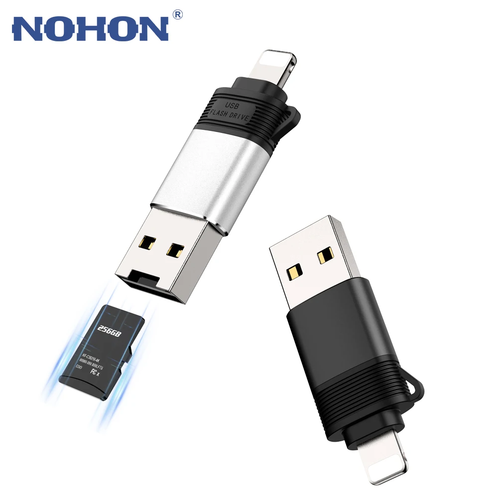 OTG адаптер для lightning-USB TF кард-ридер iPhone 7 8 6 6s Plus 11 Pro X XR Xs Max iPad iOS 12 13 конвертер данных
