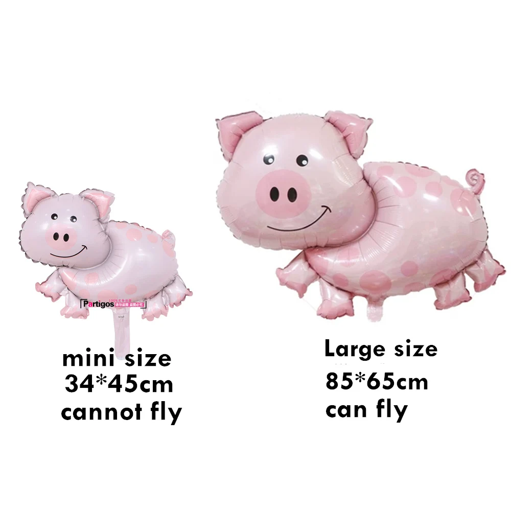 Pink Pig 1 шт джунгли животные, тигр, Лев Обезьяна зебра жираф корова воздушные гелиевые шары Дети сафари День Рождения Декор на тему зоопарка поставки - Цвет: Pink Pig