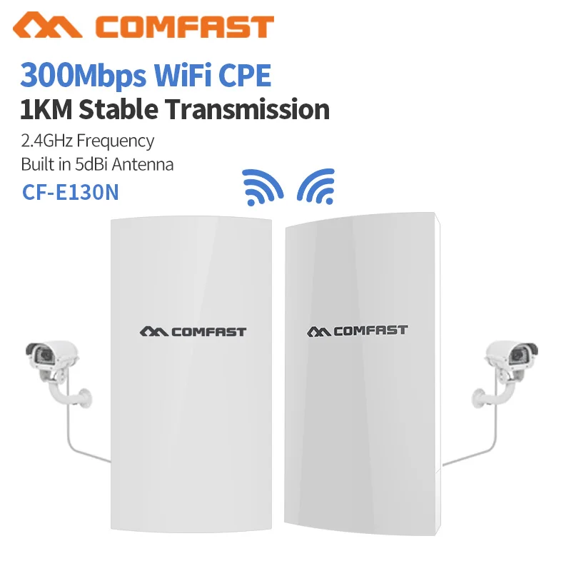 

2PCS COMFAST CF-E130N 300Mbps 2.4Ghz Outdoor Mini Wireless AP Bridge WIFI CPE Access Point 5dBi WI-FI Antenna Nanostation CPE