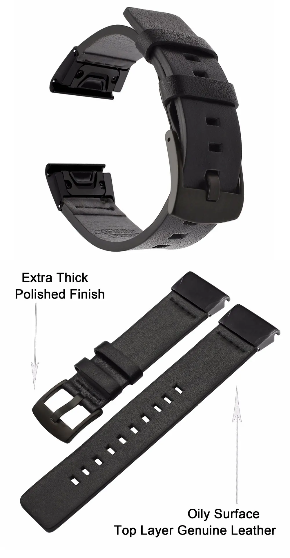 Кожаный ремешок для часов Ремешок для Garmin Fenix 6/6X/6S Pro 6Pro/6xpro/умный браслет 20 мм 22 мм 26 мм Быстрый ремешок для браслета