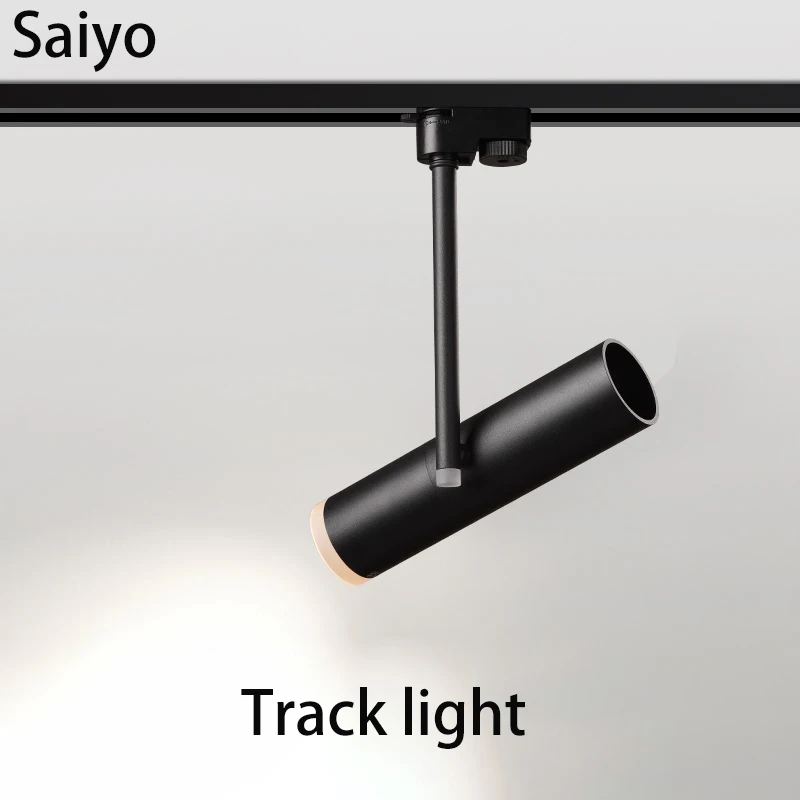 Saiyo Led Track Light Aluminum Spot Lights Rail 7W 12W Adjustable COB Surface Mounted Ceiling For Kitchen Store Indoor Lighting | Лампы и