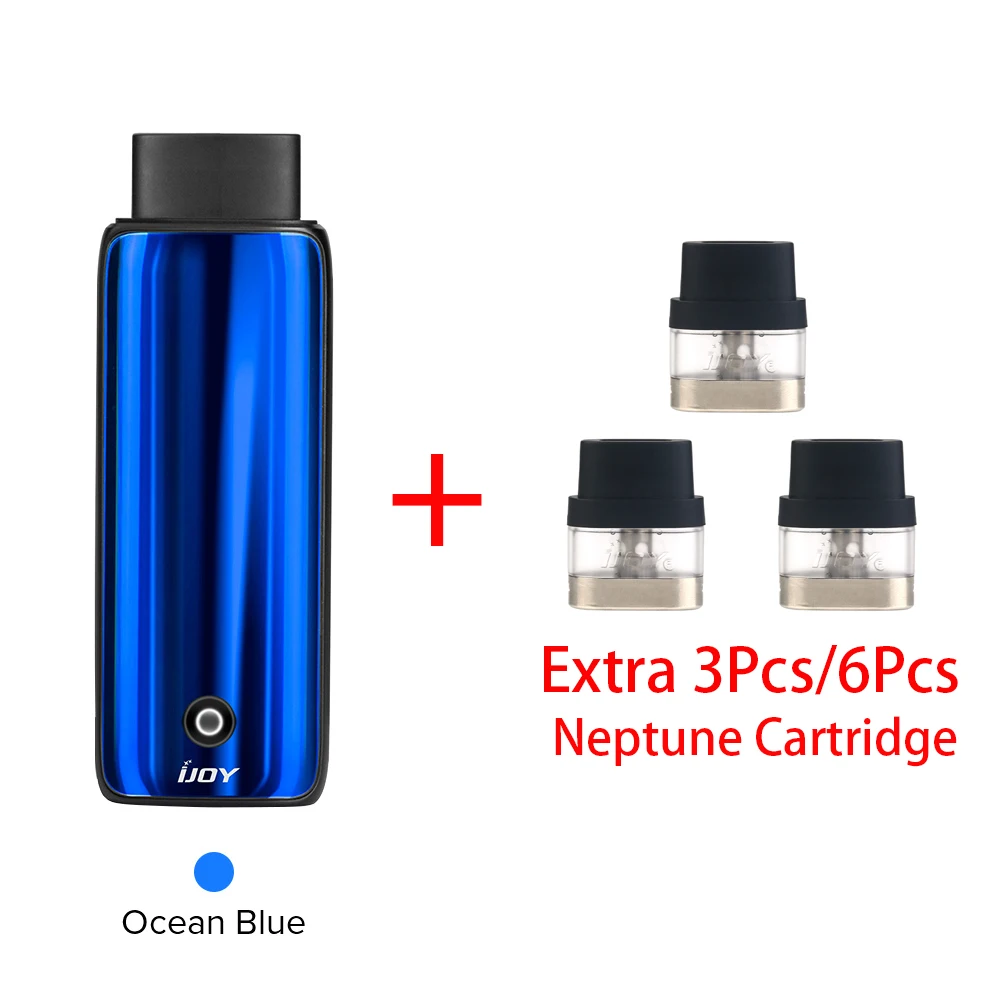 Синий 12 Вт IJOY Neptune Pod Vape комплект с 650 мАч Pod Mod 1,8 мл картридж бак электронная сигарета - Цвет: Синий