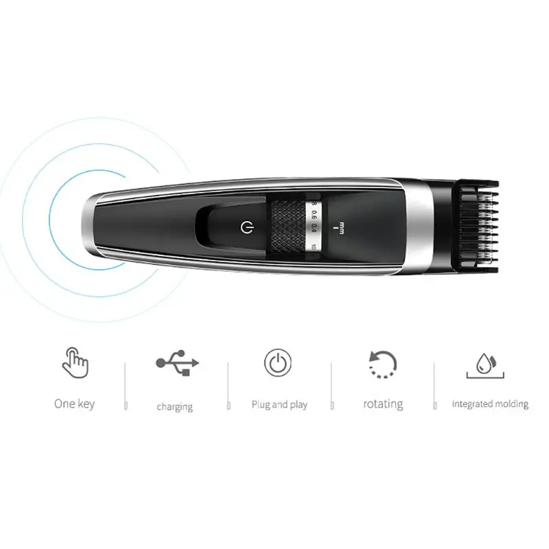 Usb зарядка Мужская электрическая машинка для стрижки волос водонепроницаемый резак для волос бритвенные ножницы D0AB