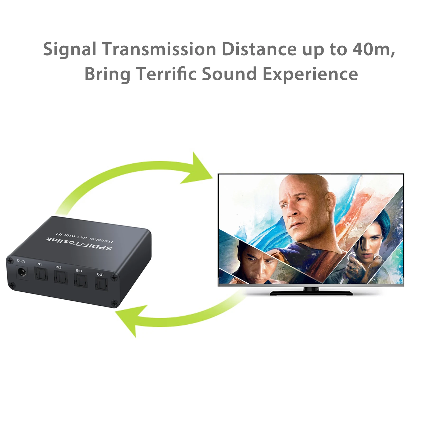 Цифровой адаптор SPDIF оптический аудио 3x1 переключатель с пультом дистанционного управления Поддержка цифрового DTS 5,1 аудио коммутатор конвертер