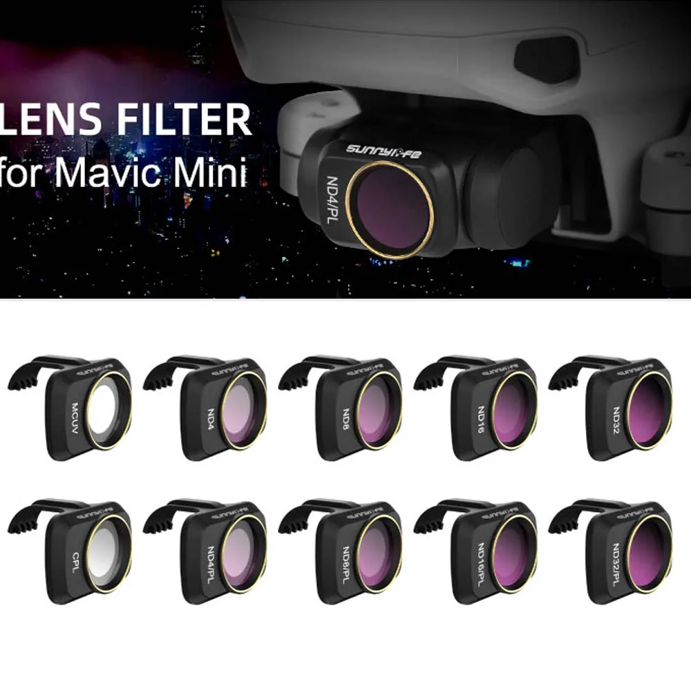 Buy JINSERTA Camera Lens Filter For DJI Mavic Mini Protective Film MCUV ND4 ND8 ND16 ND32 CPL ND/PL Filters Kit for DJI Mavic Mini