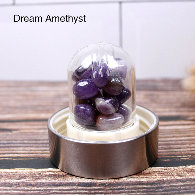 1pc 380ml Natural Quartz Crystal Glass Water Bottle Gravel Irregular Stone Cup Healing Infused Elixir Cup for healthy