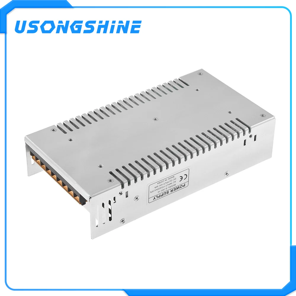 AC 110/220V к DC 12V 30A 360W источник питания светодиодный трансформатор адаптер 12v 220v конвертер для 3D принтера