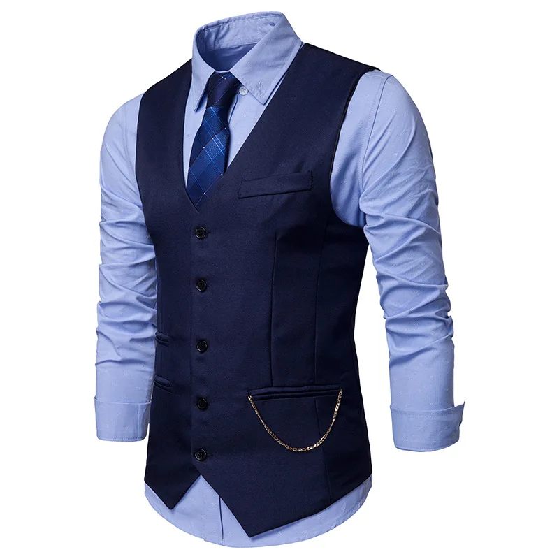 European Version of the Men Accessories Collocation Nightclub Suit Waistcoat Coat M53