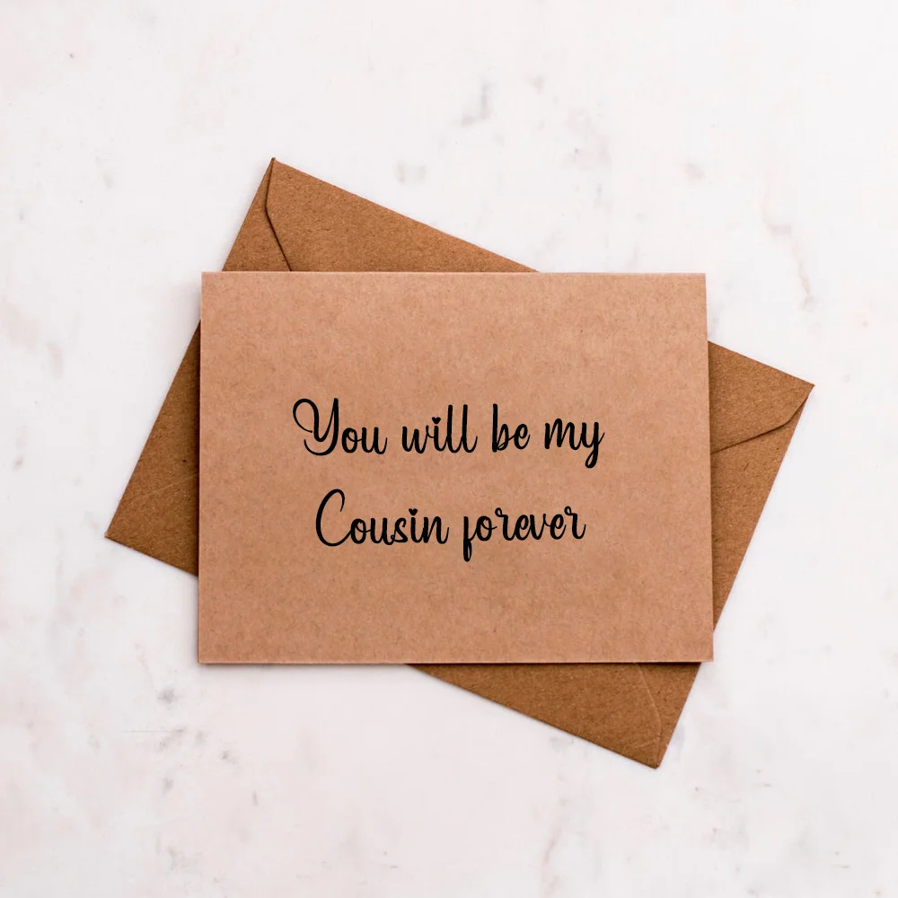 Cousin Bridesmaid Proposal, Cousin Wedding Card, Asking Cousin to be  bridesmaid, You Will Be My COUSIN Forever, Craft, Proposal|Cards &  Invitations| - AliExpress