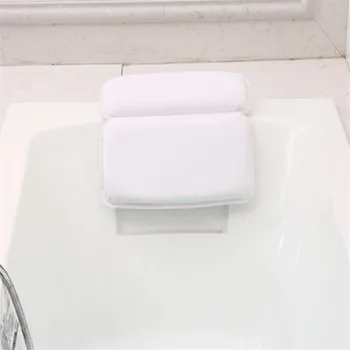 

Breathable Spa Bath Pillow With Suction Cups Neck And Back Support Spa Pillow For Home Hot Tub Bathroom Accersories