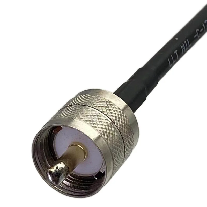 1 sztuk RG58 kabel UHF męski wtyk do UHF PL259 męskie złącze wtykowe RF zwora koncentryczna typu Pigtail Adapter prosto nowy 6 cal ~ 50M