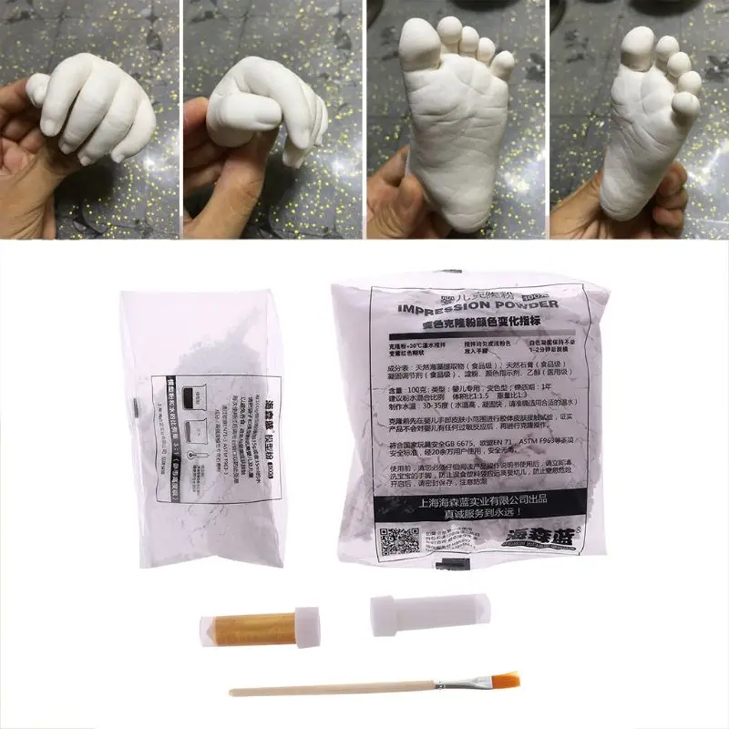 3D штукатурка отпечаток пальцев ног для детей и взрослых рук ног литой набор Keepsake