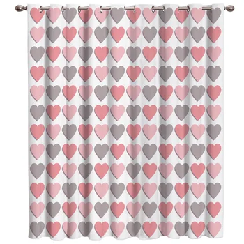 

Valentine'S Day Theme With A Heart Design Room Curtains Large Window Window Blinds Living Room Blackout Bedroom Kitchen Drapes
