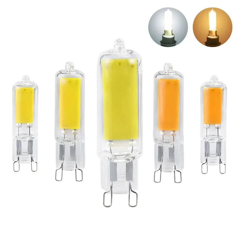 

Mini G9 LED 220V COB Light Bulb 7W 9W 12W 15W Glass Body Home Chandelier Spotlight Replace 20W 30W 40W Halogen Lamp Lampara LE